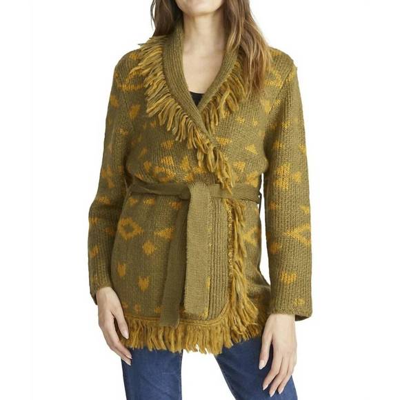 NEW DRIFTWOOD bradyn sweater in olive - Picture 1 of 3